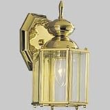 Progress Lighting BrassGuard Lanterns Polished Solid Brass One-Light Wall Lantern ,10-1/4,, H, - P57