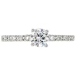 Sterling Silver 5mm Solitaire Cubic Zirconia Engagement Ring