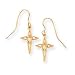 10k Black Hills Gold Cross with Leaf Earrings