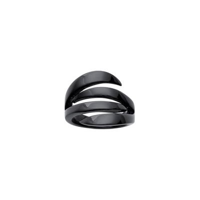  Bague Femme Anneau Griffes Acier Inoxydable  &  Ruthenium - Taille 52