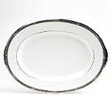 Noritake Chatelaine Platinum Small Oval Platter, 12