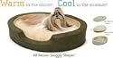 K&H All Season Oval Snuggly Sleeper, Medium 26 By 20 Inches, Sage