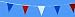 Kitchen & Housewares : Red White and Blue Bunting 30 Flags 9metre