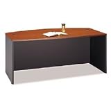 Bow Front Desk in Auburn Maple Finish By Bush Furniture