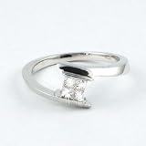 Image of 0.40 Carat Princess Diamond Engagement Ring in 18ct Solid White Gold