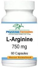 4 Bottles L Arginine Supplement 750 mg, 60 Capsules - Pharmaceutical Grade, Formulated by Ray Sahelian, M.D