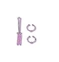 California Exotics Nipple and Clitoral Non-Piercing Body Jewelry, Amethyst