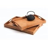 Bamboo Serving Tray - Large (Bamboo) (20' W x 14' D x 2' H)