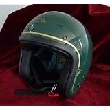 Bridge Union モダンクラシックデザイン ブリティッシュスタイル BJHヘルメット ジェットヘルメット レーシンググリーン M BJH-001