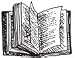 Open Book Wood Mounted Rubber Stamp