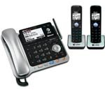 AT&T TL86109 TL86009 2 Cordless Handsets Chargers 1.9GHz Corded Cordless Phone Combo