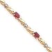 14k Sapphire and Diamond Bracelet - 7 Inch