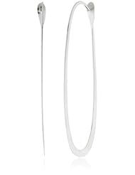 Melissa Joy Manning "MJM Classic" Sterling Silver Elliptical Hoop