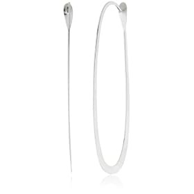 Melissa Joy Manning Classic Sterling Silver Elliptical Hoop