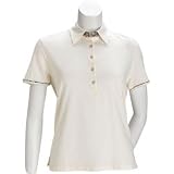 Greg Norman Floral Trim Cap Sleeve Polo