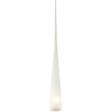 IMAGE OF Cypree One Light LED Large Pendant in Satin Nickel Shade Color: Frost, Mounting Type: Two-Circuit Rail