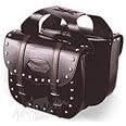 Motorcycle Saddlebags Brown Leather 14WX12HX4D SD2007