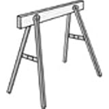 : Crawford 30In Folding Sawhorse Leg SHL30