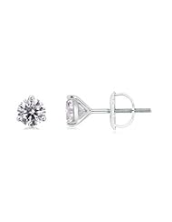 0.9 ct Solitaire Diamond Stud Earrings in Platinum