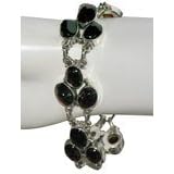Womens Beaded Bracelets Sterling Silver and Garnet Gemstones Indian-Style