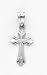 14k White Gold Cross Pendant