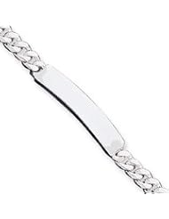 Sterling Silver Curb ID Bracelet QCD200-8"
