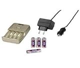 Hama Delta Bravo Charger c/w 4 x 2500mAh AA Batteries