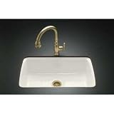 Kohler K-5864-5U-FT Kohler Cape Dory Undermount Cast Iron 22 33 Kitchen Sink Basalt