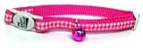 Gingham Cat Collar  Magenta