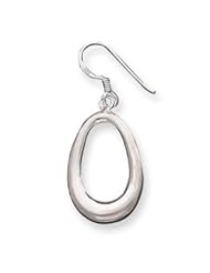 Sterling Silver Oval Earrings QE4052"