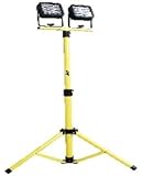 Rolson 60797 120 LED Twin Head Rechargeable Work Light on Tripod Stand