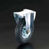 ESCO (エスコ)200mm キャスター(固定金具・空気入車輪)EA986HG-200