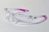 Clear Frame w/Pink Tips/Clear Lens, Mono-lens construction.