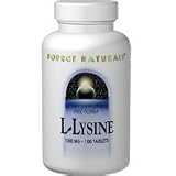 Source Naturals L-Lysine 500mg, 100 Capsules (Pack of 2)