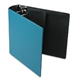 D-Ring Binder with Label Holder, 3 Capacity, 11x8-1/2, Teal SAM17688