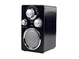BASICXL portables FM Radio schwarz empfang antenne bad design musik kueche