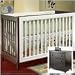 Sorelle City Lights Convertible 2-tone Espresso and White Crib Set With Espresso Chest