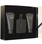 Polo Double Black Set-Edt Spray 4.2 Oz & Aftershave Gel 2.5 Oz & Hair And Body Wash 2.5 Oz By Ralph Lauren