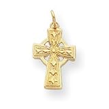 Gold-plated Celtic Cross Necklace - 18 Inch - JewelryWeb