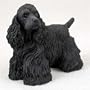 Cocker Spaniel, Black Original Dog Figurine (4in-5in)