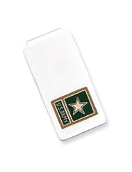Sterling Silver Army "Yellow" Star Money Clip