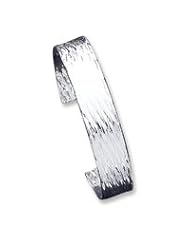 Sterling Silver 13.25mm Fancy Cuff Bangle Bracelet QB108"