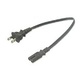 Notebook Power Cord, C7 Figure-Eight Plug, 1FT.