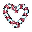 Heart Cane Temporary Tattoo 2x2