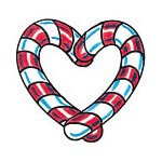 Heart Cane Temporary Tattoo 2x2