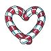 Heart Cane Temporary Tattoo 2x2