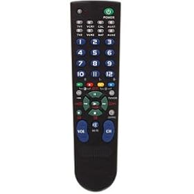 Ex-Pro Universal Remote Control - 8 in 1 Remote Control Operates: TV, VCR, CD, Satellite, Tuner, Aux, Tape, DVD Player/Recorder, Sky TV, VCR - Full code function for major brands.