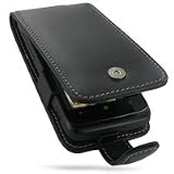 PDair Leather Case for HTC 7 Trophy T8686 - Flip Type (Black)