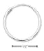 Sterling Silver 18mm Endless Tubular Hoop Earrings