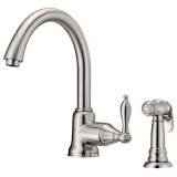 Danze D401540SS Fairmont Single Handle Kitchen Facuet with Matching Side Spray, Stainless Steel